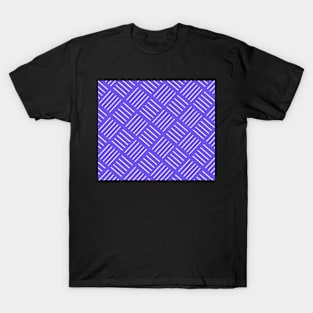 Abstract geometric pattern - strips - blue and white. T-Shirt